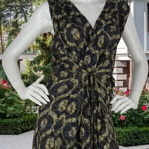 Isabel Marant Tissue Gauze Checkered Circle Print Dress